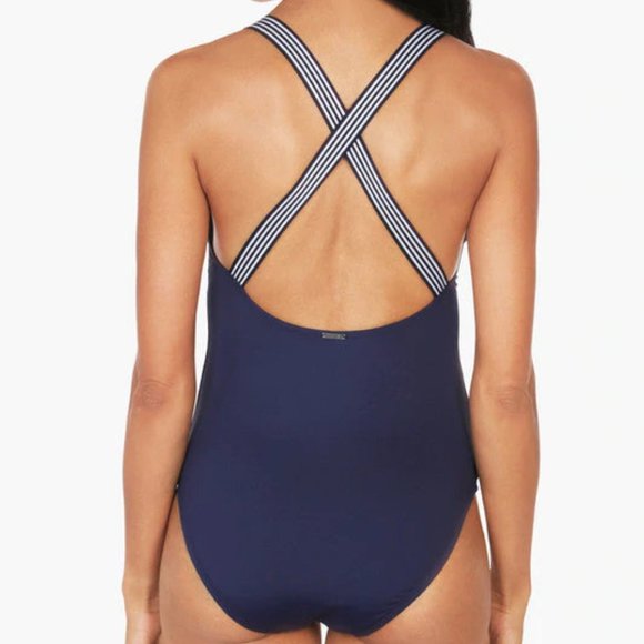 Nautica Cross-Back One-Piece Swimsuit - Picture 2 of 3